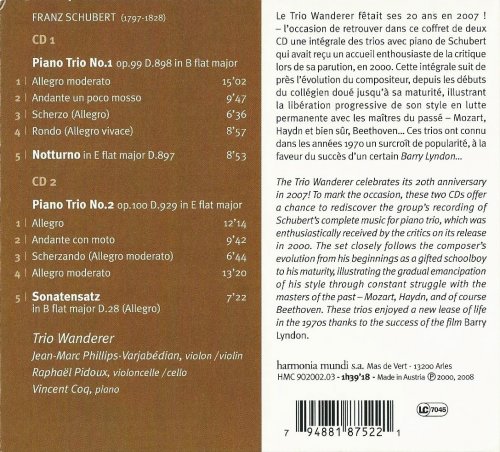 Trio Wanderer - Schubert: Trios Opp. 99 & 100 (2008)