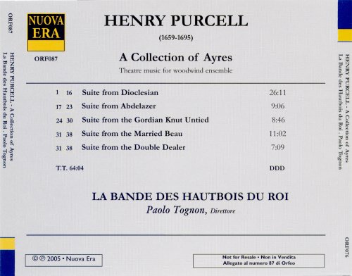 Paolo Tognon - Purcell: A Collection of Ayres (1999)