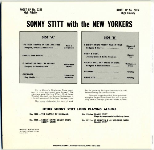 Sonny Stitt - Sonny Stitt With The New Yorkers (1957) [2002]