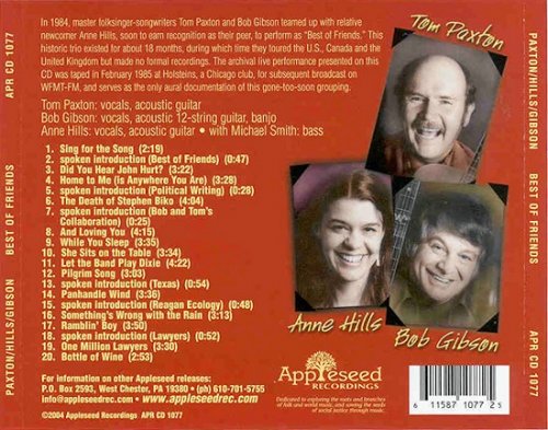Tom Paxton, Anne Hills, Bob Gibson - Best Of Friends (2004)