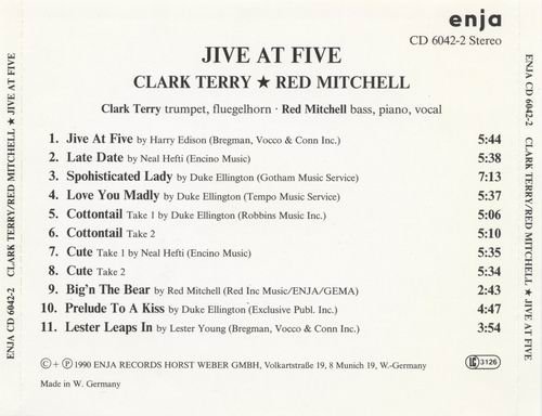 Clark Terry & Red Mitchell - Jive At Five (1990) CD Rip