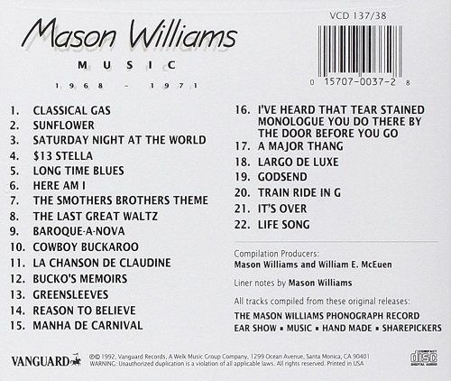 Mason Williams ‎– Music 1968 - 1971 (Remastered) (1992)