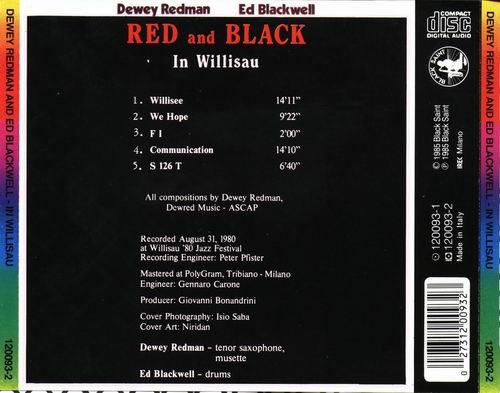 Dewey Redman & Ed Blackwell - Red and Black in Willisau (1985)