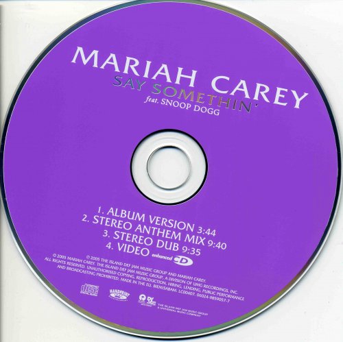 Mariah Carey`(feat. Snoop Dogg) - Say Somethin`(EU Enhanced CDM)`(2005)