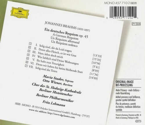 Fritz Lehmann - Brahms: Ein deutsches Requiem (1998)