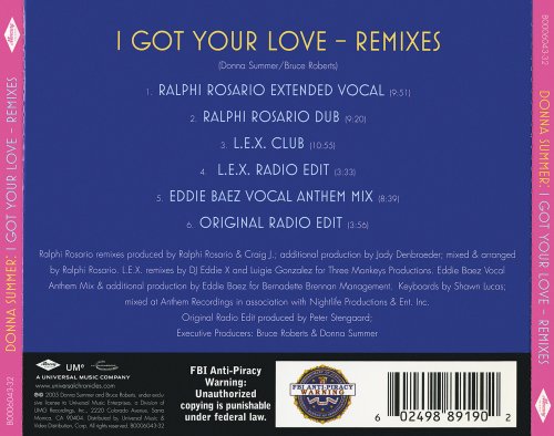 Donna Summer - I Got Your Love: Remixes (US CD Maxi) (2005)