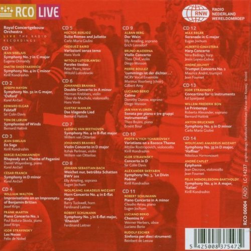 Royal Concertgebouw Orchestr - Anthology of the Royal Concertgebouw Orchestra: 4 Live the Radio Recordings 1970-1980 (14 cd) (2006)