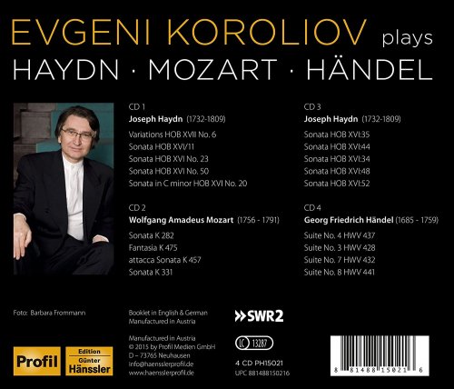 Evgeni Koroliov - Haydn, Mozart & Handel: Piano Sonatas & Suites (2015)