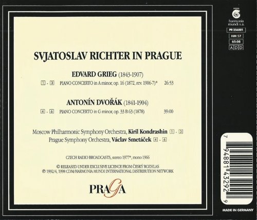 Sviatoslav Richter - Grieg, Dvořák: Piano Concertos (1998)