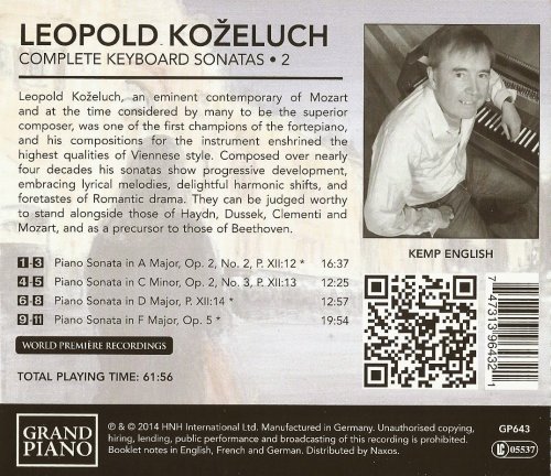 Kemp English - Koželuch: Complete Keyboard Sonatas, Vol. 2 (2014) CD-Rip