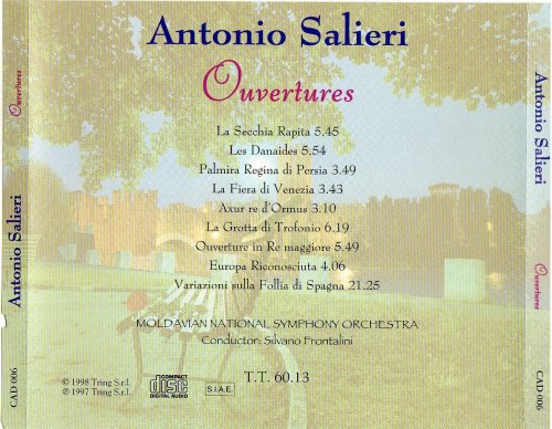 Moldavian Symphony Orchestra, Silvano Frontalini - Salieri: Ouvertures (1989)