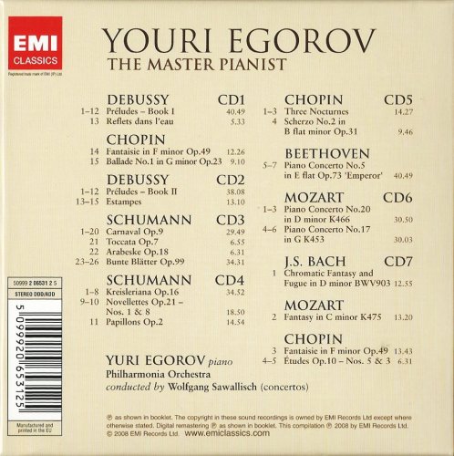 Youri Egorov - The Master Pianist (Box7Cd) (2008)