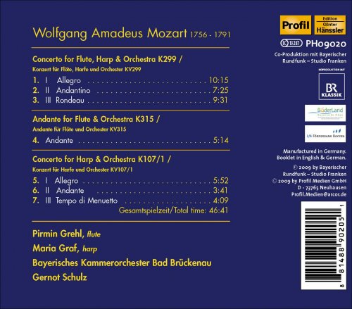 Gernot Schulz - Mozart, W.A.: Concerto for Flute and Harp / Andante in C Major / Piano Concerto K. 107/1 (Arr. for Harp) (2010)