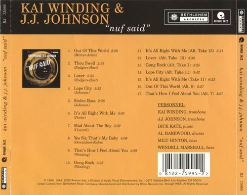 Kai Winding & J.J. Johnson - Nuf Said (2000) 320 kbps+CD Rip