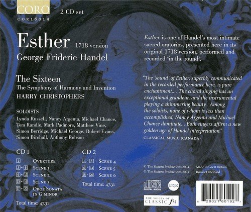 The Sixteen Choir & Orchestra, Harry Christophers - Handel: Esther (2004)