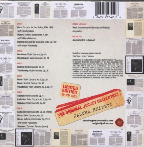 Jascha Heifetz - Original Jacket Collection (10 CD) (2008)