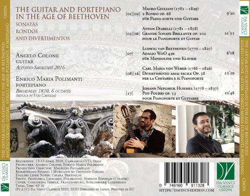 Enrico Maria Polimanti, Angelo Colone - Beethoven, Diabelli, Giuliani, Hummel, Weber: The Guitar and Fortepiano in the Age of Beethoven (2020)