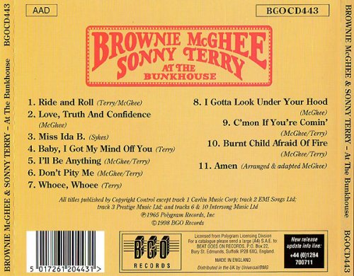 Brownie McGhee, Sonny Terry - At The Bunkhouse (Reissue) (1965/1998)