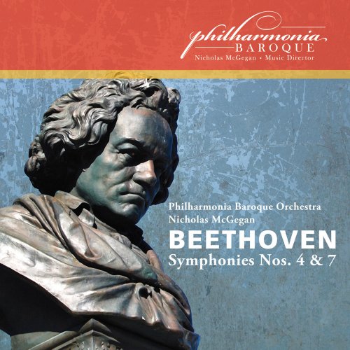Philharmonia Baroque Orchestra, Nicholas McGegan - Beethoven: Symphonies Nos. 4 & 7 (Live) (2016)