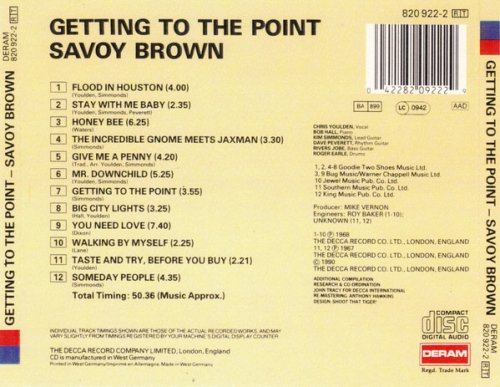 Savoy Brown - Getting To The Point (Reissue, Remastered) (1968/1990)