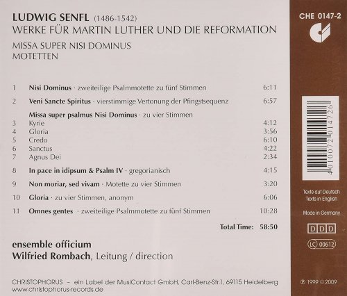 Officium Ensemble - Senfl: Choral Works (2020)