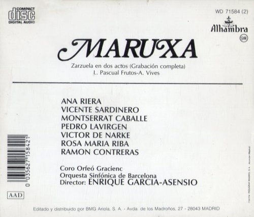 Enrique Garcia Asensio & Montserrat Caballe - Maruxa (1987)