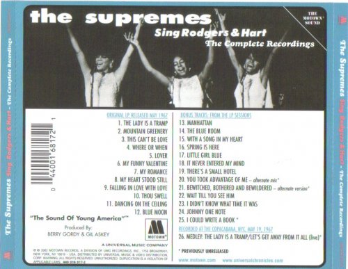 The Supremes - Sing Rodgers & Hart: The Complete Recordings (2002)