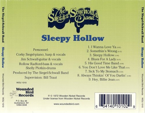 The Siegel Schwall Band - Sleepy Hollow (Reissue) (1972/1999)