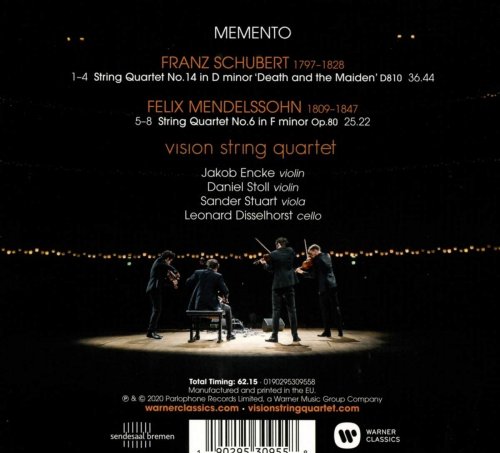 Vision String Quartet - Memento: Schubert, Mendelssohn (2020) CD-Rip