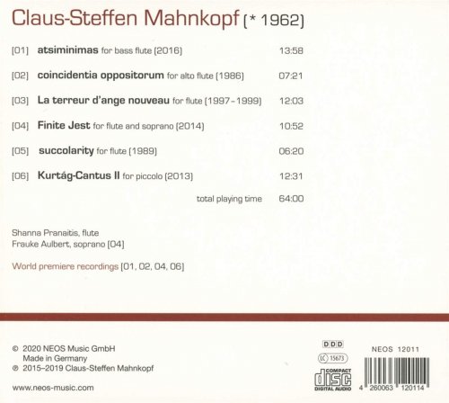 Shanna Pranaitis - Claus-Steffen Mahnkopf: Flute Music (2020)