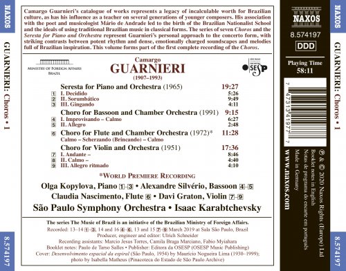 Orquestra Sinfônica do Estado de São Paulo & Isaac Karabtchevsky - Guarnieri: Chôros, Vol. 1 & Seresta (2020) [Hi-Res]