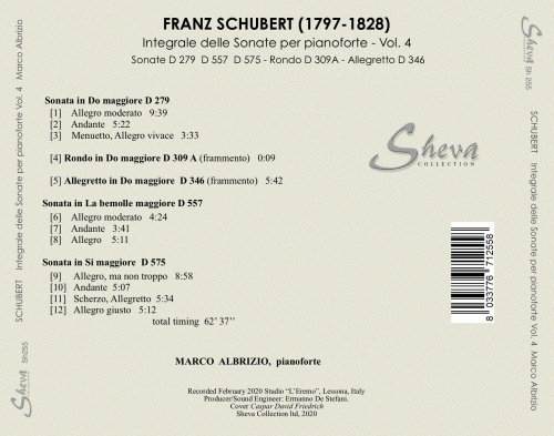 Marco Albrizio - Schubert: Complete Piano Sonatas, Vol. 4 (2020)