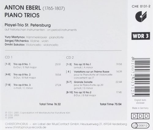 Playel-Trio St. Petersburg - Eberl: Piano Trios (2008/2020)