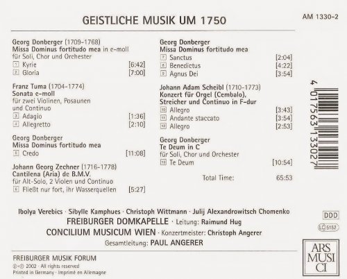 Concilium Musicum Wien, Paul Angerer - Geistliche Musik um 1750 (2002)