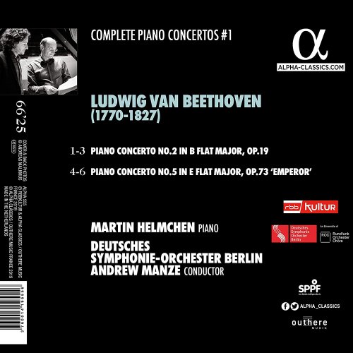 Martin Helmchen, Deutsches Symphonie-Orchester Berlin, Andrew Manze - Beethoven: Piano Concertos 2 & 5 (2019) CD-Rip