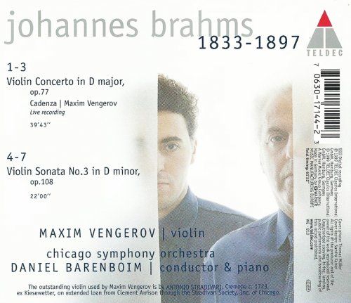 Maxim Vengerov, Daniel Barenboim - Brahms: Violin Concerto, Violin Sonata No. 3 (1999)