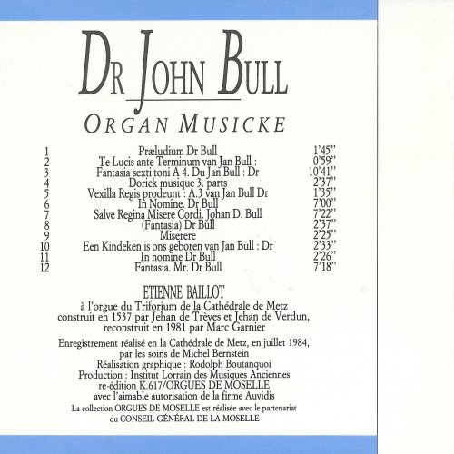 Etienne Baillot - Dr John Bull: Organ Musicke