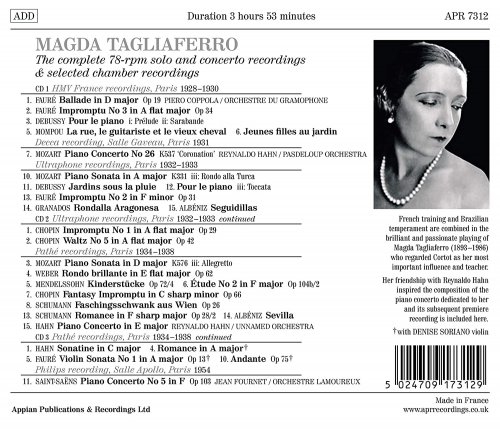 Magda Tagliaferro - Fauré, Debussy & Others: Works (2020)