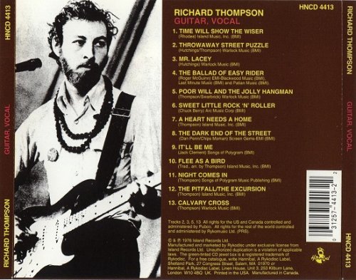 Richard Thompson - (Guitar, Vocal) A Collection Of Unreleased And Rare Material 1967-1976 (Reissue) (1976/1989)