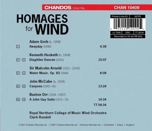 Royal Northern College of Music Wind Orchestra, Clark Rundell - Homages for Wind (2007) [Hi-Res]