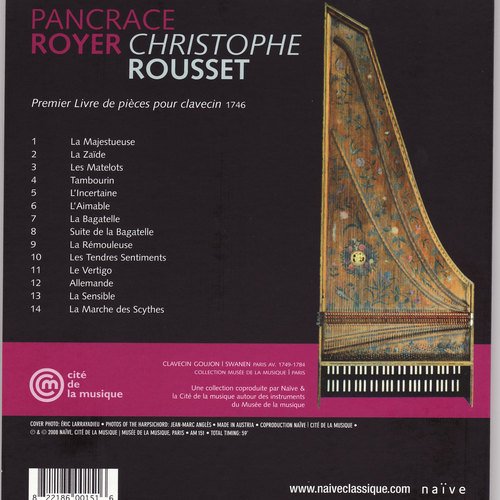 Christophe Rousset - Pancrace Royer: Pieces de clavecin, 1746 (2008)