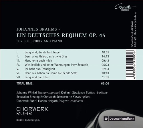 Johanna Winkel, Krešimir Stražanac, Chorwerk Ruhr, Florian Helgath - Brahms: Ein Deutsches Requiem (2019) [Hi-Res]