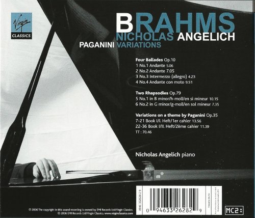 Nicholas Angelich - Brahms: Paganini Variations & other Piano Works (2006)