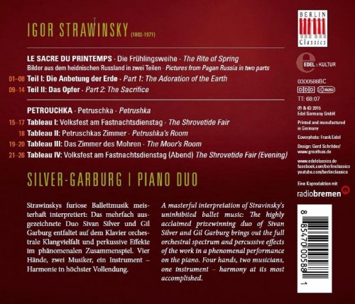 Silver Garburg Piano Duo - Igor Stravinsky (The Rite of Sping & Petrushka) (2015) [Hi-Res]