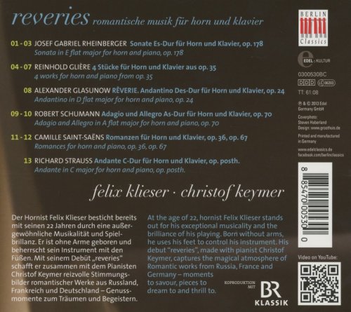 Felix Klieser & Christof Keymer - Reveries (Romantic Music for Horn and Piano) (2013)