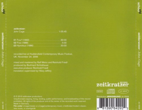 Zeitkratzer, John Cage - Old School: John Cage (2010)