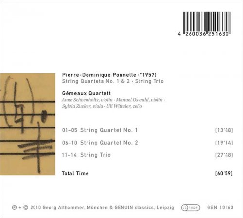 Gemeaux Quartett - Ponnelle, P.D.: String Quartets Nos. 1 & 2 / String Trio (2010)