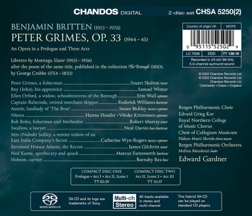 Stuart Skelton, Erin Wall, Roderick Williams, Susan Bickley - Britten: Peter Grimes, Op. 33 (2020) [Hi-Res]