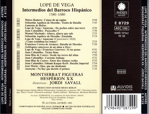 Montserrat Figueras, Jordi Savall & Hesperion XX - Lope De Vega: Intermedios del Barroco Hispanico (1991)