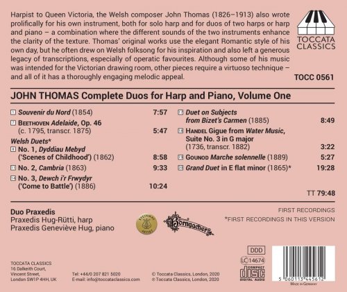 Duo Praxedis - Thomas: Complete Duos for Harp & Piano, Vol. 1 (2020) [Hi-Res]
